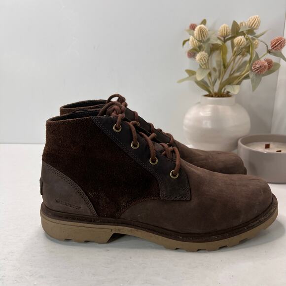 Sorel Carson Chukka Waterproof Boot Blackend Brown/Khaki NM4985-205 Men 10 - Picture 3 of 9